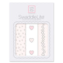 Swaddle Designs - 3Pk Bubble Dots, Hearts, Champagne Marquisette Swaddles Image 1