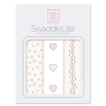 Swaddle Designs - 3Pk Bubble Dots, Hearts, Champagne Marquisette Swaddles Image 1