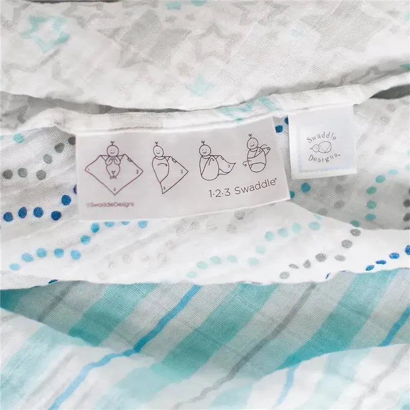 Swaddle Designs - 3Pk Muslin Swaddle Blankets, Indigo Denim Image 5