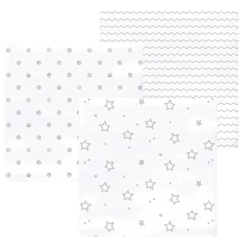 Swaddle Designs - 3Pk Muslin Swaddle Blankets, Sterling Stargazer Image 1