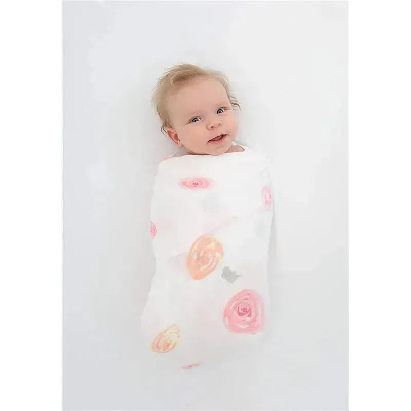 Swaddle Designs - 3Pk Muslin Swaddle Blankets, Watercolor Roses Image 2