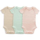 Swaddle Designs 3Pk Organic Cotton Bodysuits, Soft Pink/Jadeite/Sand Dollar Image 1