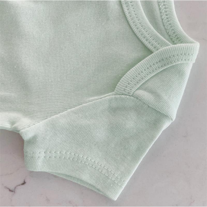 Swaddle Designs 3Pk Organic Cotton Bodysuits, Soft Pink/Jadeite/Sand Dollar Image 2