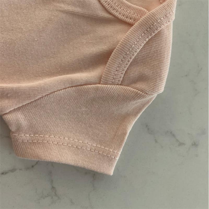 Swaddle Designs 3Pk Organic Cotton Bodysuits, Soft Pink/Jadeite/Sand Dollar Image 4