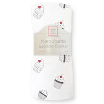 Swaddle Designs - Black & White Cupcakes Marquisette Swaddle Blanket Image 1