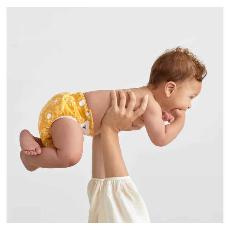 Swaddle Designs Honest Cotton Muslin Hybrid Reusable Cloth Diaper Cover, Shine On  Image 3