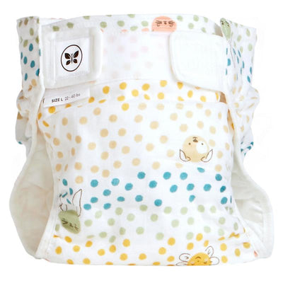 Swaddle Designs Honest Cotton Muslin Hybrid Reusable Cloth Diaper Cover, Spotted Image 1
