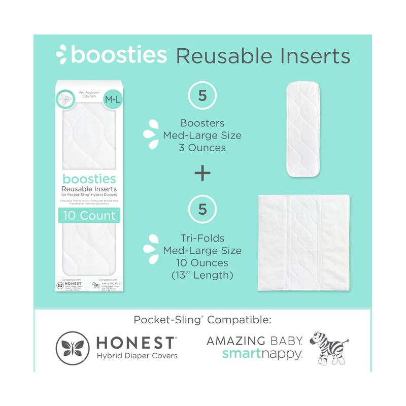 Swaddle Designs Pack of 10 Boosties Disposable Inserts Image 2
