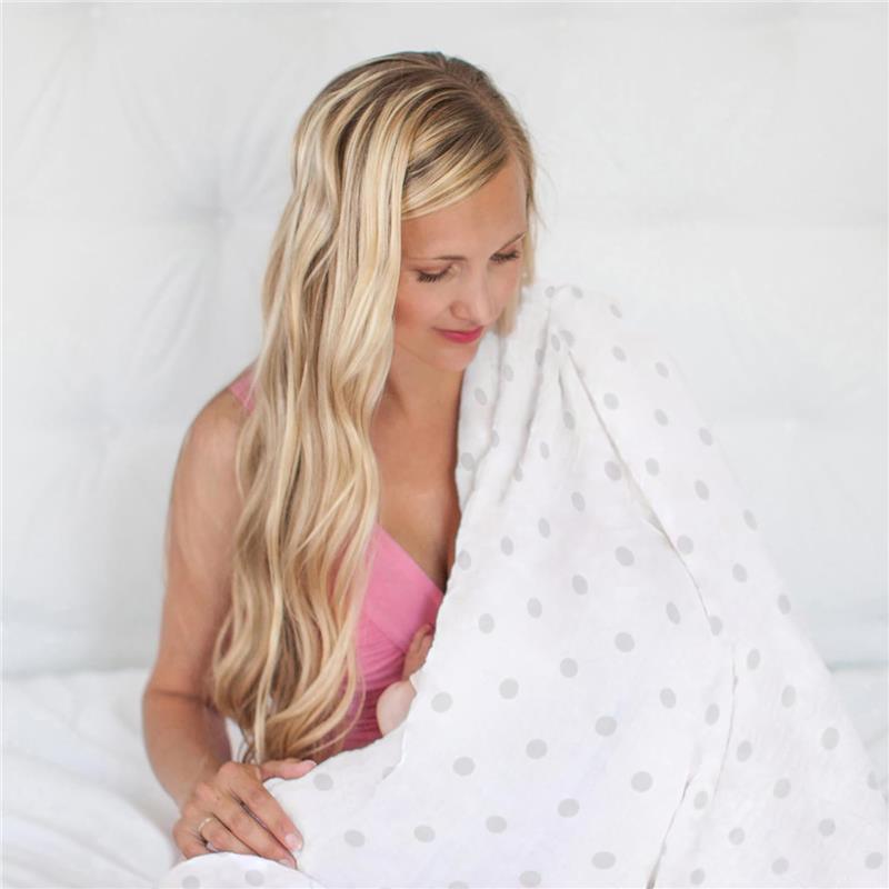 Swaddle Designs - Sterling French Dots Muslin Swaddle Blanket Image 5