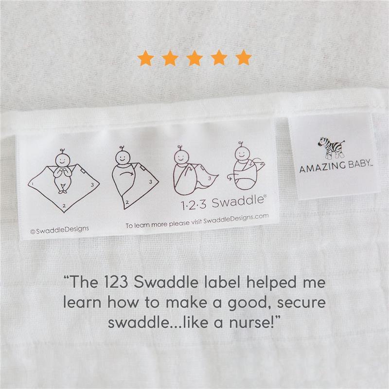 Swaddle Designs - Sterling Stars Muslin Swaddle Blanket, Premium Cotton Image 3