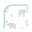 Swaddle Designs - Ultimate Swaddle Blanket, Elephant & Chickies, Seacrystal Image 3