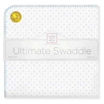 Swaddle Designs - Ultimate Swaddle Blanket, Polka Dots, Pastel Blue Image 1