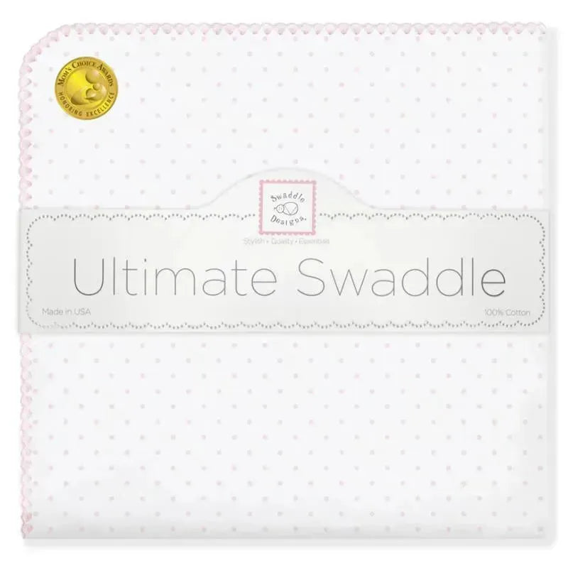 Swaddle Designs - Ultimate Swaddle Blanket, Polka Dots, Pastel Pink Image 1