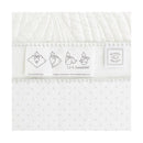 Swaddle Designs - Ultimate Swaddle Blanket, White With Pastel Blue Trim Image 3