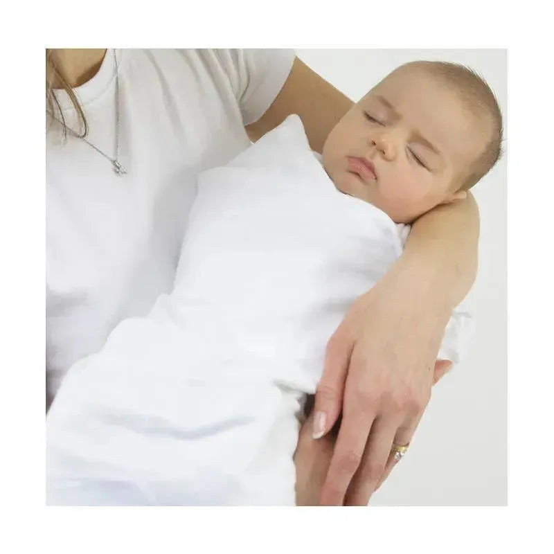 Swaddle Designs - Ultimate Swaddle Blanket, White With Sterling Trim Image 2