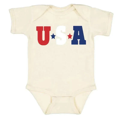 Sweet Wink - 4Th Of July Baby Bodysuit Usa Multi Short Sleeve Bodysuit Image 1