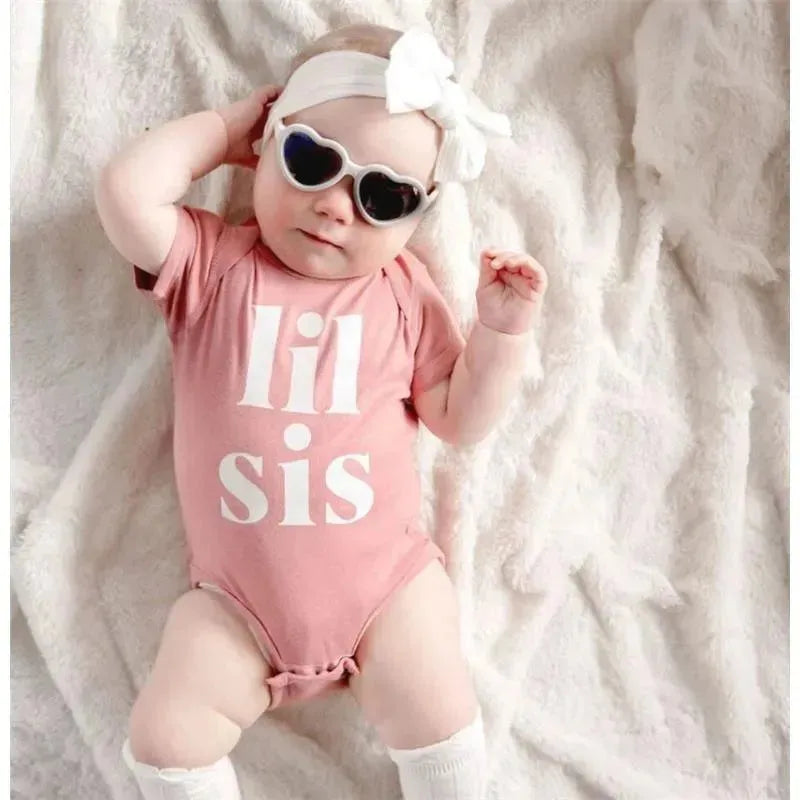 Sweet Wink - Baby Girl Lil Sis Short Sleeve Bodysuit Image 2