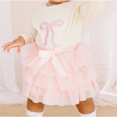 Sweet Wink - Ballet Bow Tiered Tutu Kids Dress Up Skirt Image 1