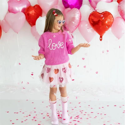 Sweet Wink - Kids Candy Hearts Valentine's Day Tutu Image 2