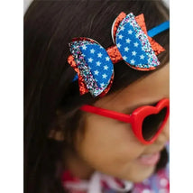 Sweet Wink - Kids Flag Bow Headband, 4Th Of July Image 2