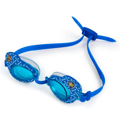 Swimways Paw Patrol Swim Goggles featuring blue frames, adjustable strap, and playful character designs.