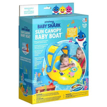 SwimWays Pinkfong Baby Shark Sun Canopy Baby Boat with Music Image 2