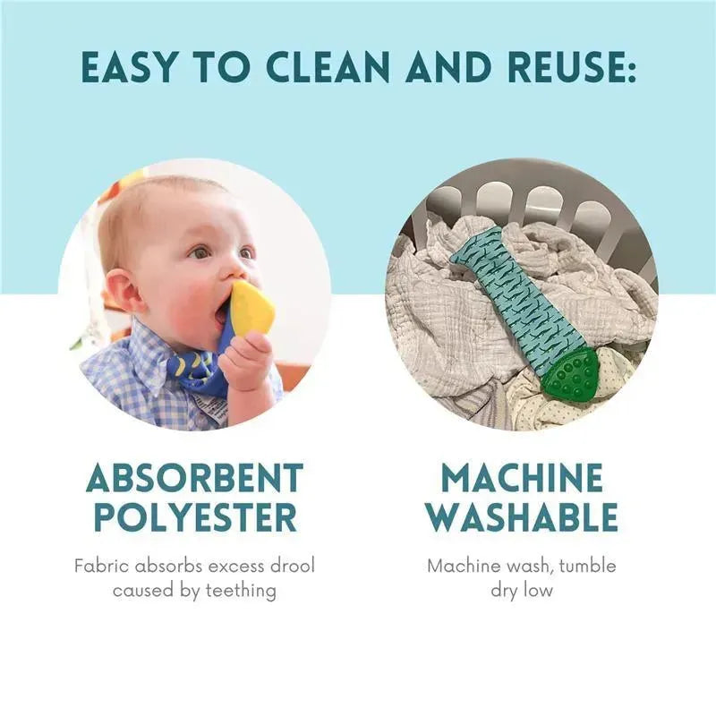 Tasty Tie -Teething Bib Tie, Seersucker Image 5
