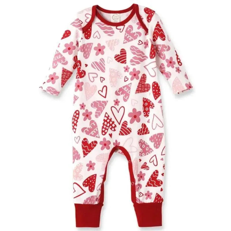 Tesa Babe - Baby Girl's Valentine Hearts Bamboo Romper  Image 1