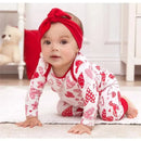 Tesa Babe - Baby Girl's Valentine Hearts Bamboo Romper  Image 2