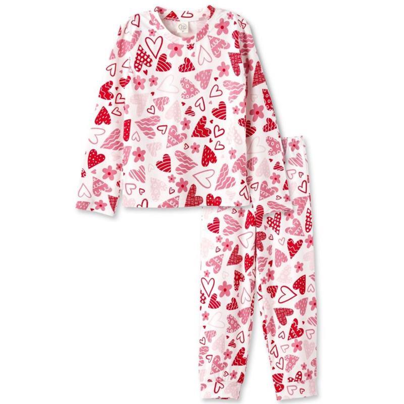Tesa Babe - Girl's Valentine Hearts Bamboo Pajama Set Image 1