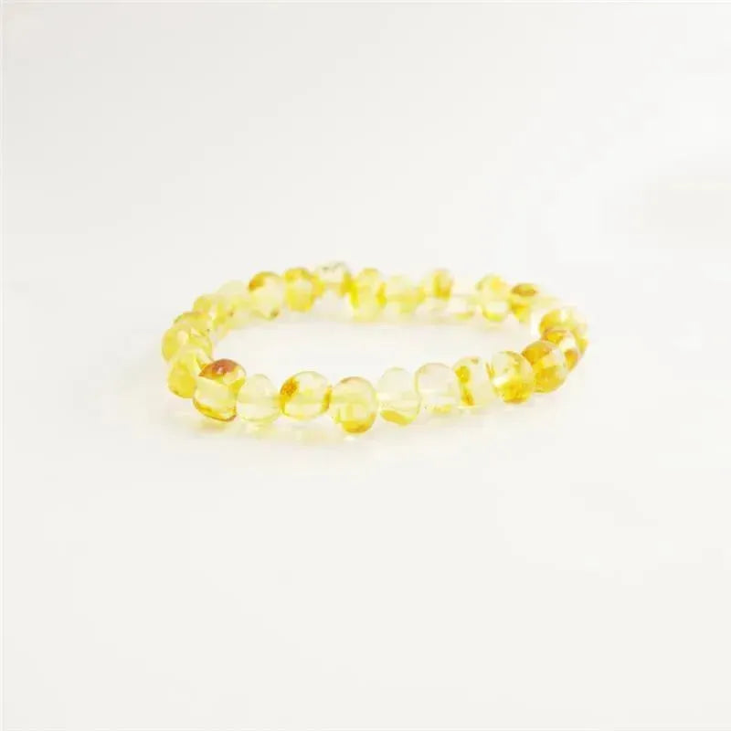 The Amber Monkey - Baltic Amber 7-8 inch Bracelet, Lemon Screw Image 1