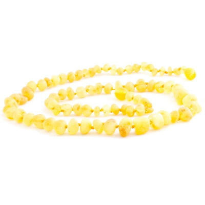 The Amber Monkey - Baroque Baltic Amber 17-18 inch Necklace, Raw Lemon Image 1