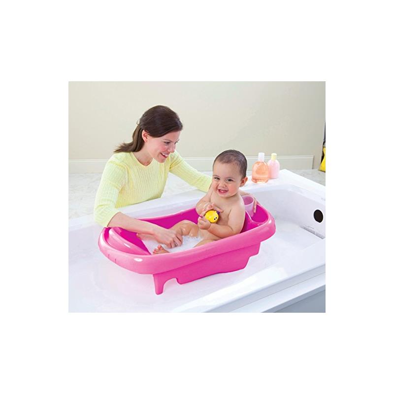 The First Years Sure Comfort Deluxe Newborn to Toddler Tub with Sling - Pink Image 5