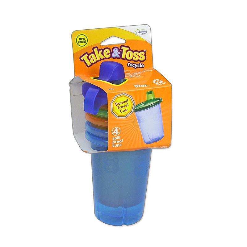 The First Years Take & Toss Spill-Proof Cups, 10 oz, 5-Pack, Colors May Vary Image 2