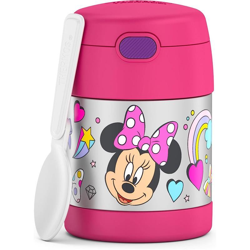 THERMOS - 10Oz Stainless Steel Insulated Food Jar with Spoon, Preschool Minnie Image 1