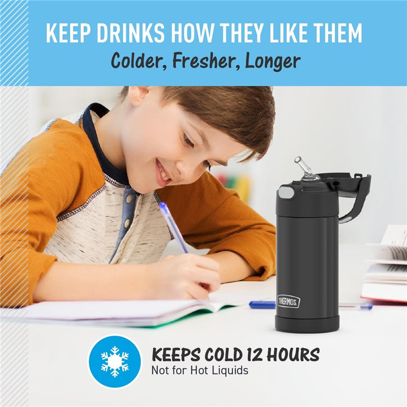 Thermos FUNtainer Stainless Steel Water Bottle 12 oz - Black Image 5