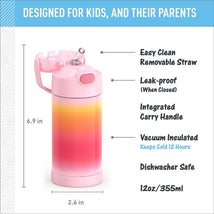 Thermos 12 Oz. Stainless Steel Non-Licensed Funtainer Water Bottle Pink Ombre Image 2