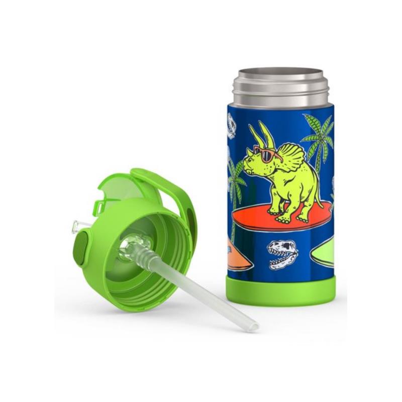 Thermos Funtainer 12 Oz Stainless Steel Non-Licensed, Water Bottle, Daring Dinos Image 3