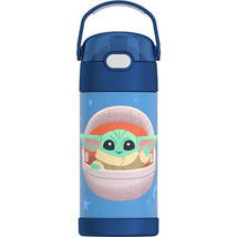 THERMOS FUNTAINER 12Oz Kids Stainless Steel Vacuum Insulated Water Bottle with Lid, Mandalorian The Child Image 1