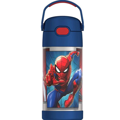 Thermos FUNtainer 12Oz Stainless Steel Water Bottle with Bail Handle, Spider-Man Image 1