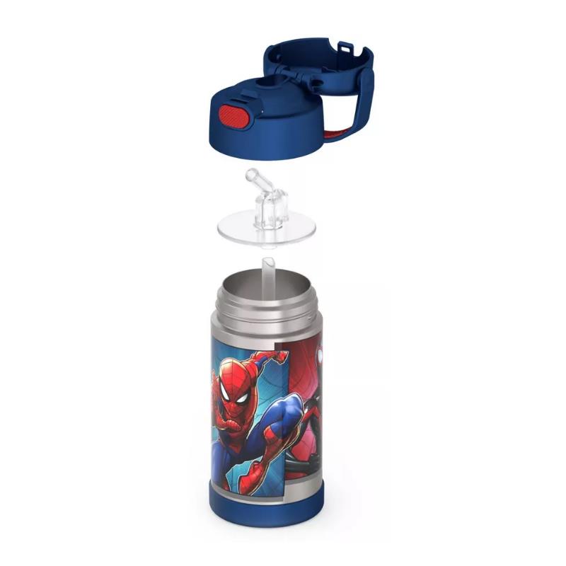 Thermos FUNtainer 12Oz Stainless Steel Water Bottle with Bail Handle, Spider-Man Image 4