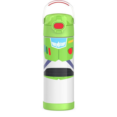 THERMOS FUNTAINER 16Oz Stainless Steel Vacuum Insulated Bottle with Wide Spout Lid, Toy Story Buzz Image 1