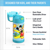 Thermos FUNtainer Stainless Steel Water Bottle 12 oz - Mickey Mouse Clubhouse Image 2