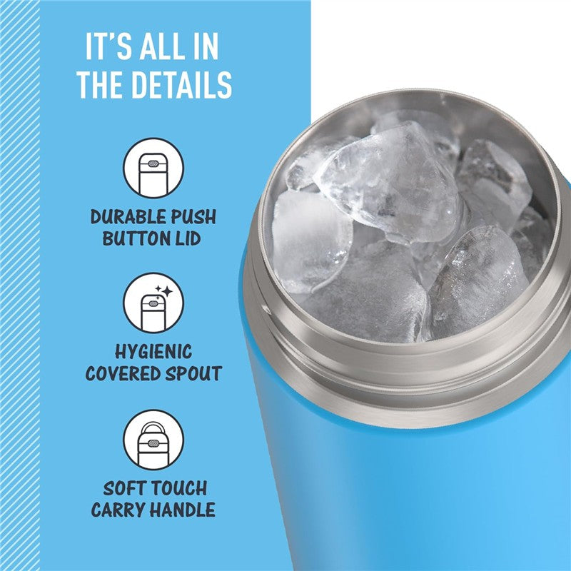 Thermos FUNtainer Stainless Steel Water Bottle 16 oz - Electric Blue Image 3