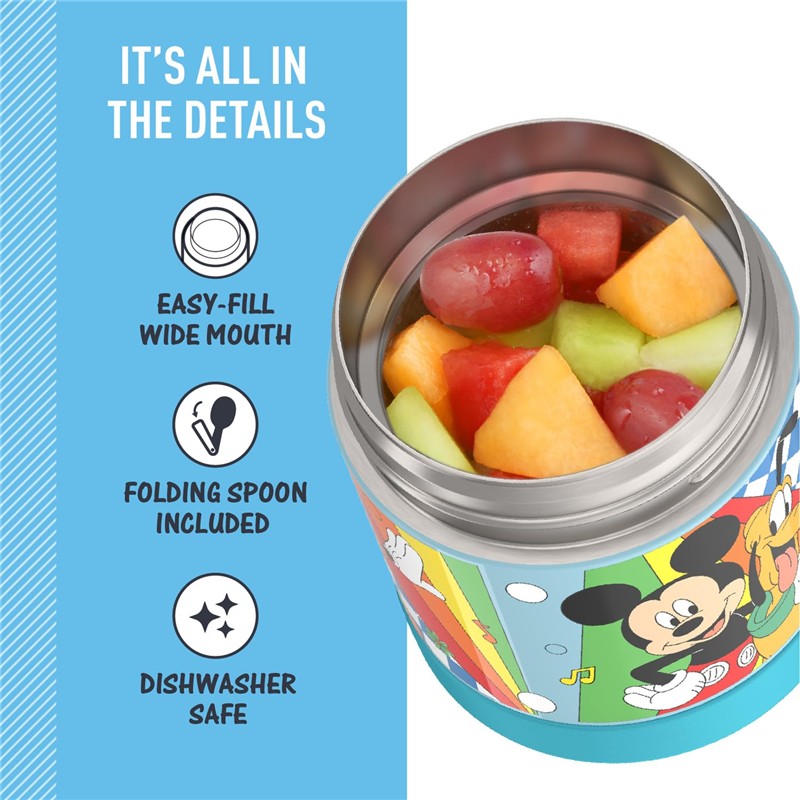 Thermos FUNtainer Stainless Steel Food Jar 10 oz - Mickey Mouse Image 4