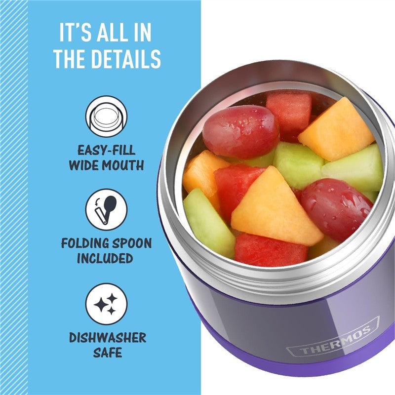 Thermos FUNtainer Stainless Steel Food Jar 10 oz - Purple Image 4