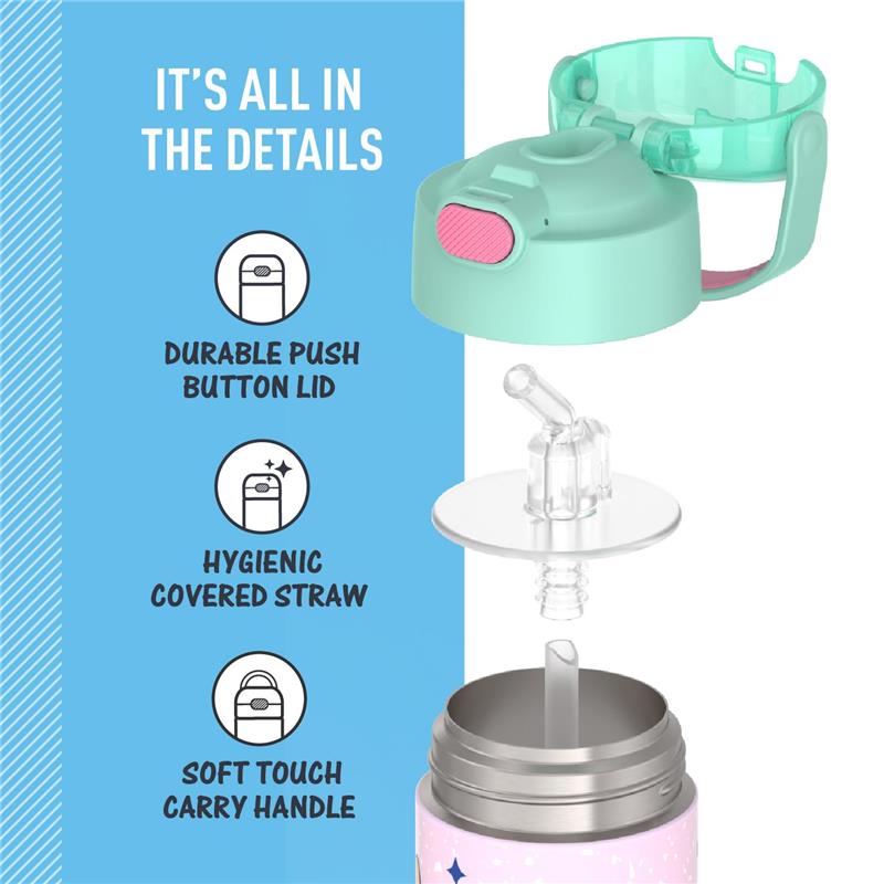 THERMOS FUNTAINER Water Bottle with Straw, 12oz, Stitch Image 4