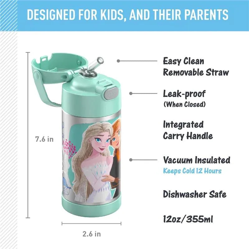 Thermos - Insulated 12Oz Straw Bottle - Frozen Purple Image 3