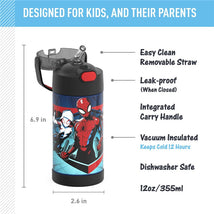 Thermos FUNtainer Stainless Steel Water Bottle 12 oz - Spider-Man Image 2