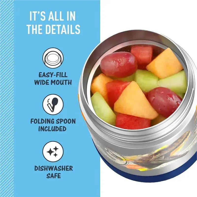 THERMOS - Stainless Steel Vacuum Insulated Food Jar with Spoon, 10 Oz, Jurassic World Image 4